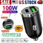 New Mini Dual Usb Pd Type-c Car Charger 100W 200W Fast Adapter Accessory-. Fixed Price $10.99.