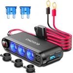 Eugizmo 12V Cigarette Lighter Socket Splitter 200W 3 Multi Port Car. Fixed Price $43.85.