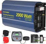 2000W Pure Sine Wave Inverter 12V To 120V Ac With Usb-c For Rv & Off-grid. Fixed Price $274.99.