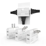 Etwincoo 3 Way Flat Wall Outlet Extender Safe Ac Adapter 2-PRONG Swivel Mini. Fixed Price $17.98.