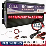 5000W Power Inverter Dc 12/24/48V To Ac 220V Pure Sine Wave Converter Car/truck. Fixed Price $129.38.