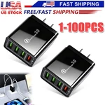 4 Port Fast Quick Qc 3.0 Usb Hub Wall Home Charger Power Adapter Lot. Fixed Price $32.43.