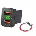 36W 2*USB Port QC3.0 Car Socket Fast Charger With Voltage Display For Toyota. Fixed Price $12.59.