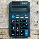 Lazer Electronic Calculator Teal Blue Dual Power Solar Handheld Office School. Fixed Price $10.00.