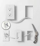 In-wall Cable Management Kit With Recessed Outlet Box, Dual Extender For. Fixed Price $29.99.