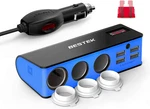 Bestek 3-SOCKET Cigarette Lighter Adapter, 12V/24V 200W Dc Outlet Car. Fixed Price $34.25.