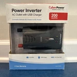 Cyberpower 200 Watt Inverter Vehicle Car Dc To Ac Outlet With Usb Charger. Fixed Price $6.99.