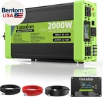2000W Pure Sine Wave 12V Dc To 120V Ac Inverters For Rv,truck, Solar, H. Fixed Price $217.14.