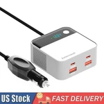 200W Car Power Inverter, 12V To 110V 120V, Adapter 2AC Usb Black Peak 400W Rv. Fixed Price $16.99.