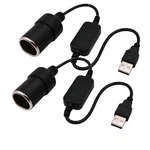 Usb To 12V Car Cigarette Lighter Socket Female Converter Cable 2-PACK. Fixed Price $15.61.