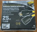 30 Amp Powerzone Electrical Cord, 10 Awg Conductor 25 Ft Length For Generator. Fixed Price $49.99.