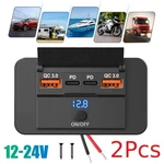 12V Dual Usb QC3.0 & Pd Port Car Fast Charger Socket Power Outlet On-off Switch. Fixed Price $12.79.
