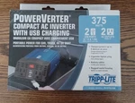 Tripp Lite 375W Powerverter, 2 Ac Outlets, Usb Charging Ports, Battery Cables. Fixed Price $39.95.