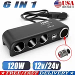 4 Way 12V Multi Socket Car Cigarette Lighter Splitter Usb 120W Charger Adapter. Fixed Price $12.34.