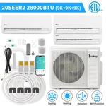 3 Zone 28000 Btu Ac Ductless Mini Split Air Conditioner Inverter Heat Pump 9+9+9. Fixed Price $1655.90.