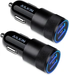 Ailkin 2 Pack Usb 3.4A Fast Charging Dual-port Car Charger. Fixed Price $17.99.