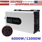 12000W Pure Sine Wave Power Inverter Off Grid 6000W 24V 48V 72V To 120V. Fixed Price $279.99.