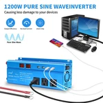 1200W/2400W Inverter Pure Sine Wave Lvyuan DC12V To AC110V 120V Power Converter. Fixed Price $184.13.