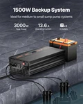 Sump Pump Battery Backup System 1500W - Reliable Pure Sine Wave Inverter With Lc. Fixed Price $210.79.