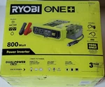 Ryobi RYI8030A 800W Modified Sine Wave Inverter 18V/12V Dual Power. Fixed Price $100.00.