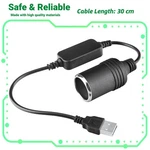 Usb Male To 12V Car Cigarette Lighter Socket Power For Driving Recorder Dvr. Fixed Price $7.70.