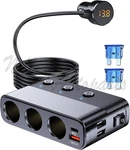3 Way 12V/24V Usb Car Cigarette Lighter Socket Splitter Power Adapter Charger. Fixed Price $14.99.