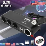 4 Way 12V Multi Socket Car Cigarette Lighter Splitter Usb 120W Charger Adapter. Fixed Price $14.51.