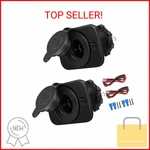 Riseuvo Pack 12V Cigarette Lighter Socket, Dc Waterproof Female Power Outlet. Fixed Price $15.08.
