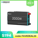 Renogy 2000W Pure Sine Wave Inverter 12V Dc To 120V Ac Converter Remote Control. Fixed Price $242.99.
