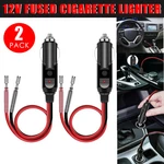 2PCS 12-24V Fused Male Car Cigarette Lighter Adapter Socket Plug Connector Cable. Fixed Price $9.75.