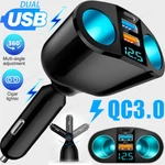Dual Usb Car Lcd Cigarette Lighter Socket Splitter Charger Power Adapter DC/12V. Fixed Price $9.99.