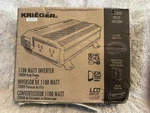 New Power Inverter Krieger Watt 12 Volt Ac Outlets Model KR1100 2200W Max. Fixed Price $69.77.