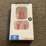 Craig Usb Car Charger Mini & Micro Cables Red. Fixed Price $7.99.