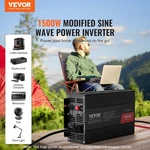 Modified Sine Wave Inverter, 1500W, Dc 12V To Ac 120V Power With. Fixed Price $128.20.