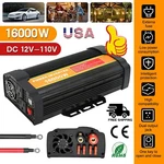 16000W Car Power Inverter Dc 12V To Ac 110V Pure Sine Wave Solar Converter Lcd. Fixed Price $95.68.