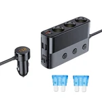 Car Cigarette Lighter Socket Splitter Fit Quad-port Fast Charging 127W (max). Fixed Price $19.89.