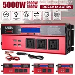 Car Power Inverter 5000W DC12-24V To AC110V Pure Sine Wave Solar Converter Usb. Fixed Price $36.99.