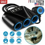 3 Way Cigarette Lighter Socket Splitter 12V Three Usb Charger Power Adapter Car. Fixed Price $10.99.