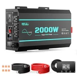 Hqst 2000W 12V Pure Sine Wave Inverter With Lcd Display And Wired Remote Control. Fixed Price $169.99.