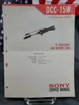 Original Sony Service Manual 1977 Tv Accessory Car Battery Cord DCC-15W Fast Sh. Fixed Price $11.00.
