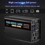 16000W Car Power Inverter Dc 12V To Ac 110V Pure Sine Wave Solar Converter Lcd. Fixed Price $127.99.