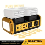 350W Pure Sine Wave Power Inverter Compatible With Dewalt 20V Battery. Fixed Price $71.99.
