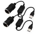 Usb To 12V Car Cigarette Lighter Socket Female Converter Cable 2-PACK. Fixed Price $13.23.