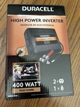Duracell High Power Inverter Watt DRINV400/COMPLETE. Fixed Price $42.00.