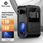 West Biking Bicycle Electric Pump Motorcycle Ball Inflator Black 130PSI. Fixed Price $62.98.
