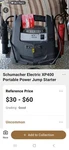 (for Parts Repair,) Schumacher Electric XP400 Portable Power Jump Starter. Fixed Price $20.00.