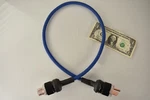 3FT Straight Wire "blue Thunder" Power Cord Iec Mains Cable - Made Usa. Fixed Price $96.95.