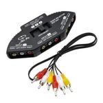 3-WAY Audio Video Av Rca Switcher Selector Splitter For Xbox Dvd PS3. Fixed Price $9.69.