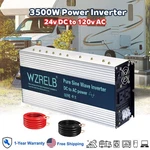 Wzrelb 3500W Pure Sine Wave Inverter Dc 24V To Ac 110V 120V Power Converter Camp. Fixed Price $203.00.