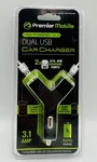 New Premier Mobile High Powered 3.1A Br Dual Usb Car Charger. Fixed Price $10.00.